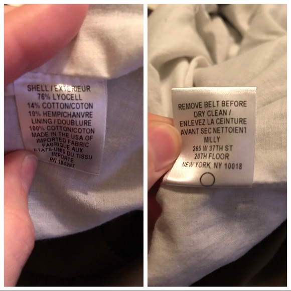 Milly of New York olive green belted dress - Picture 8 of 8